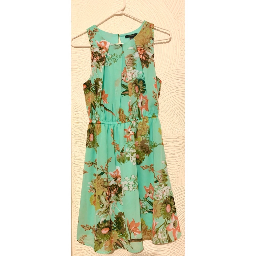 Floral teal dress💐
